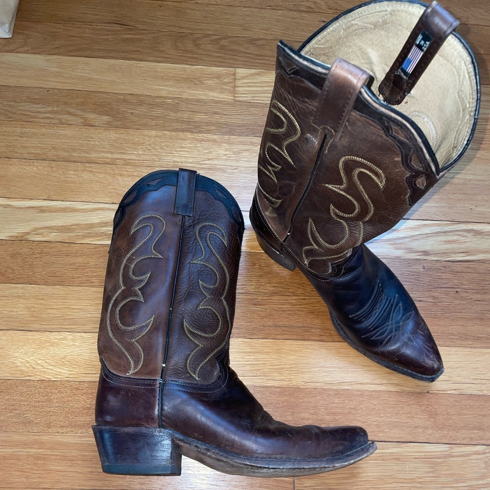 Dan Post Womens 11, Mens 9 genuine leather Cowboy boots